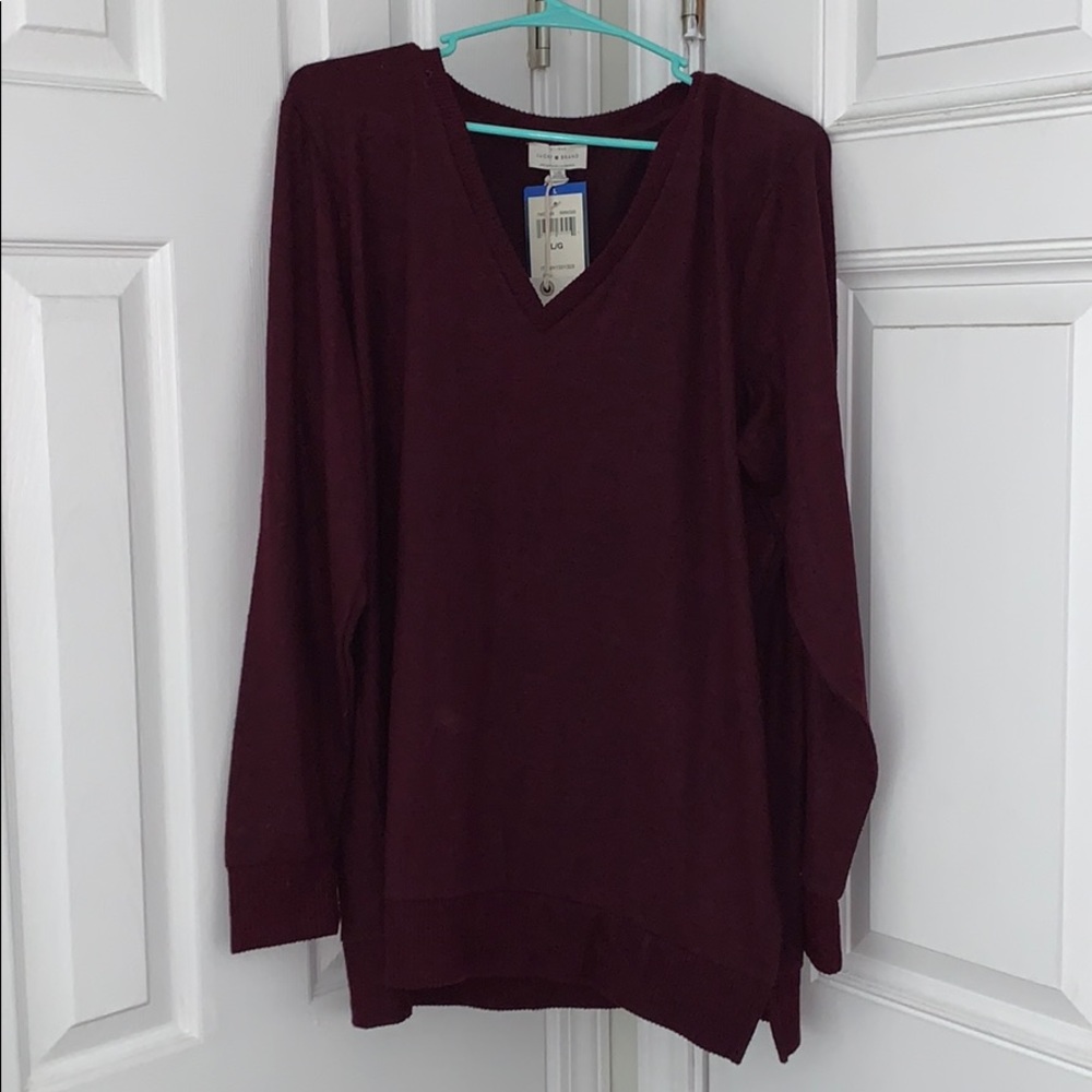 Maroon lucky brand sweater